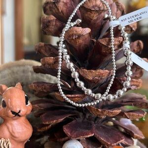 925 Sterling Luscious Italian Pearls set of 2 half off retail bracelets